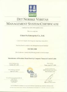 Chienfu-tec CNC ISO9001 in Taiwan